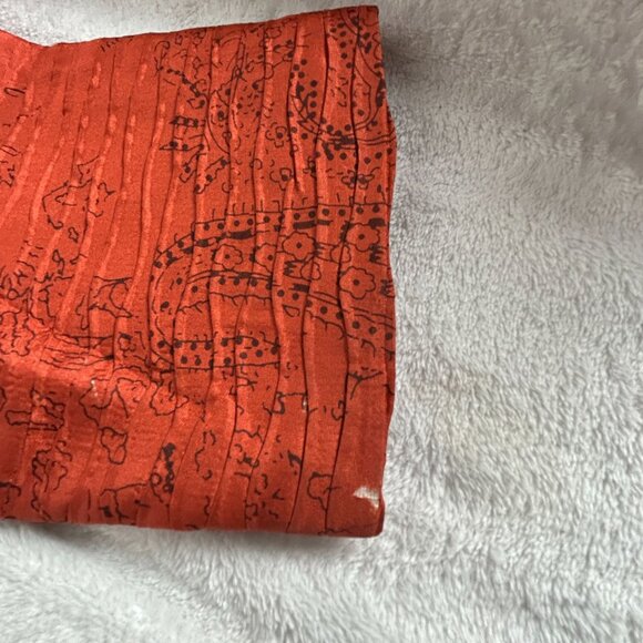 Christopher & Banks Womens Paisley Print Textured Silk Jacket Medium Red Black - Picture 9 of 10